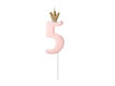 Picture of CANDLE CROWN PINK NUMBER 5